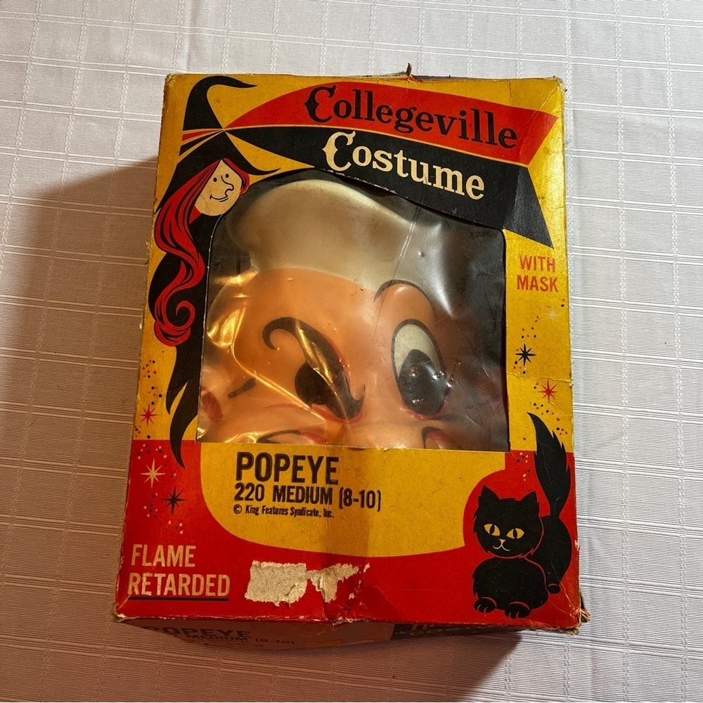 Collegeville Costume Vintage 60's/70's Child's Popeye Costume In Box Collector